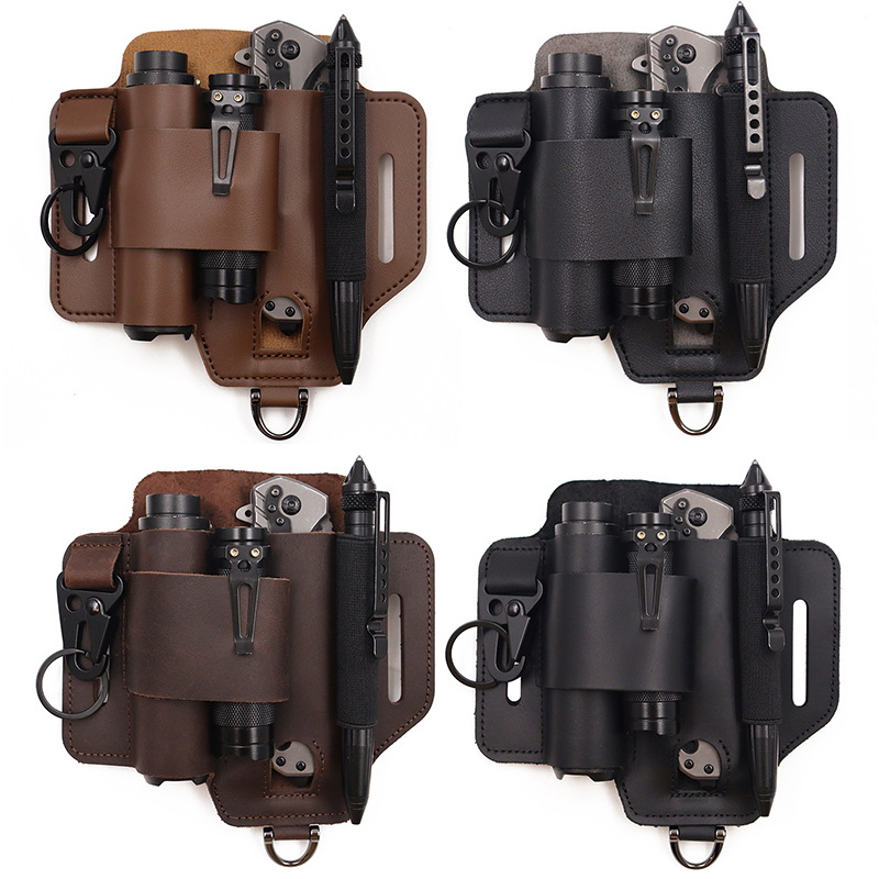 Edc Everyday Carry Knives - ซองใส่เครื่องมือยุทธวิธี EDC สำหรับเอาตัวรอดในป่า กระเป๋าคาดเอวสำหรับเก็บของใช้กลางแจ้ง ซองใส่ไฟฉาย ซองใส่มีด