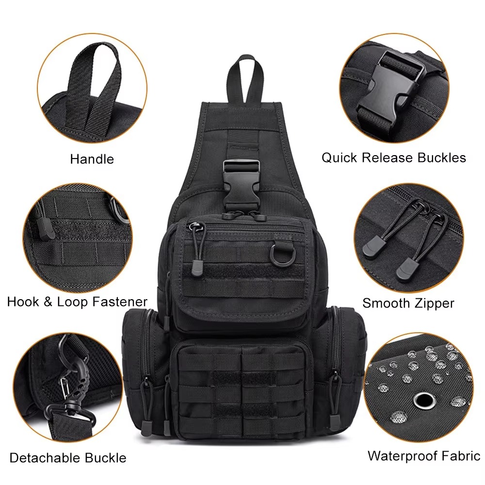 กระเป๋าปืนพกยุทธวิธี กระเป๋าปื - Edc Concealed Carry Sling Bag บทวิจารณ์และราคา